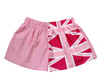 Girls Pink Union Jack Shorts